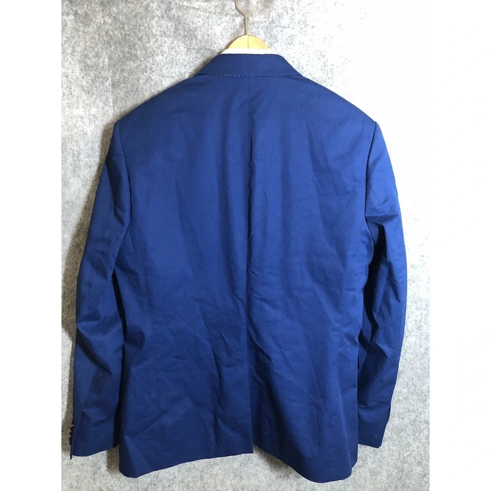 Express Blazezr Mens 42R Blue Stretch Photographer Slim Fit Suit Coat Jacket